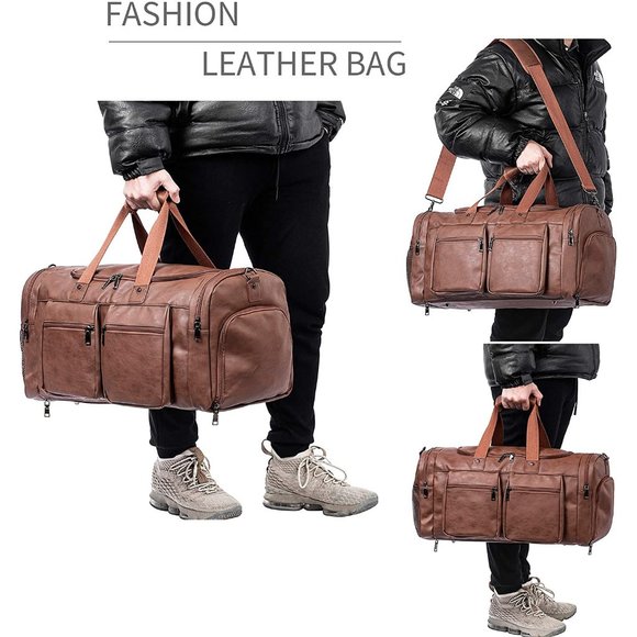 Waterproof Travel Bag with Shoe Pouch - Overnight bag - Weekender Bag - Gym Bag - Picture 4 of 5